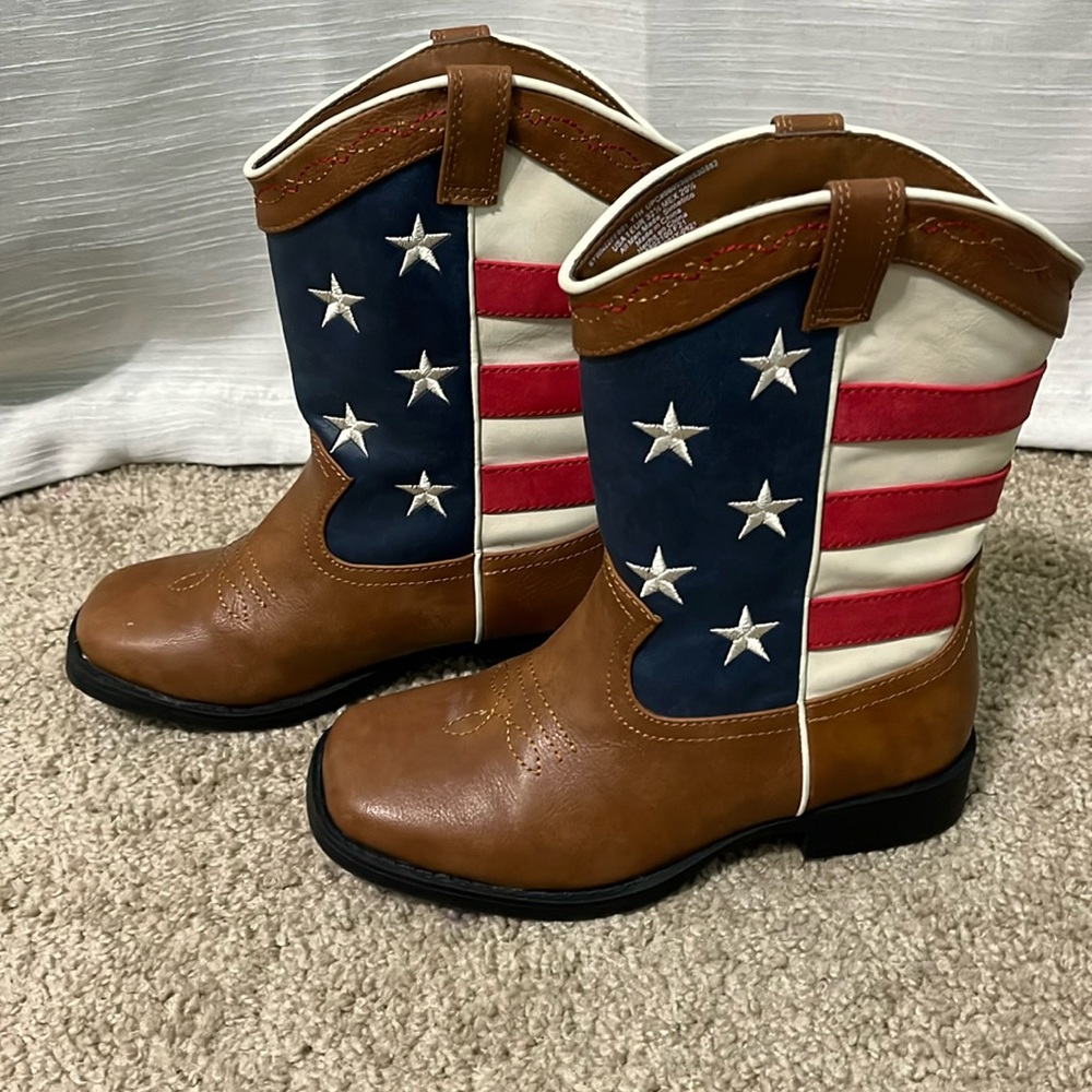 American flag cowgirl boots for kids.